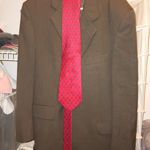 Men suit coat with tie